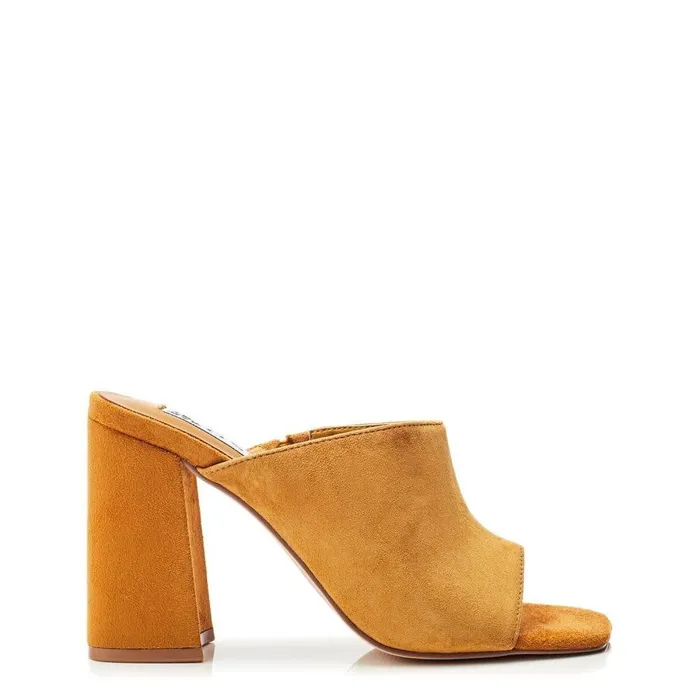 Women Moda In Pelle Heeled Sandals Bsoleful BLoki Tan Suede