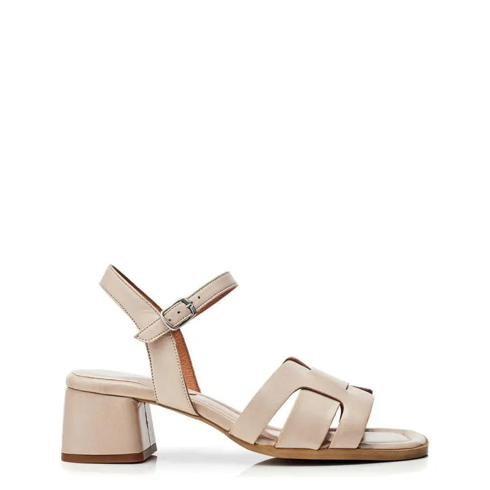 Women Moda In Pelle Heeled Sandals Mariie Off White Leather