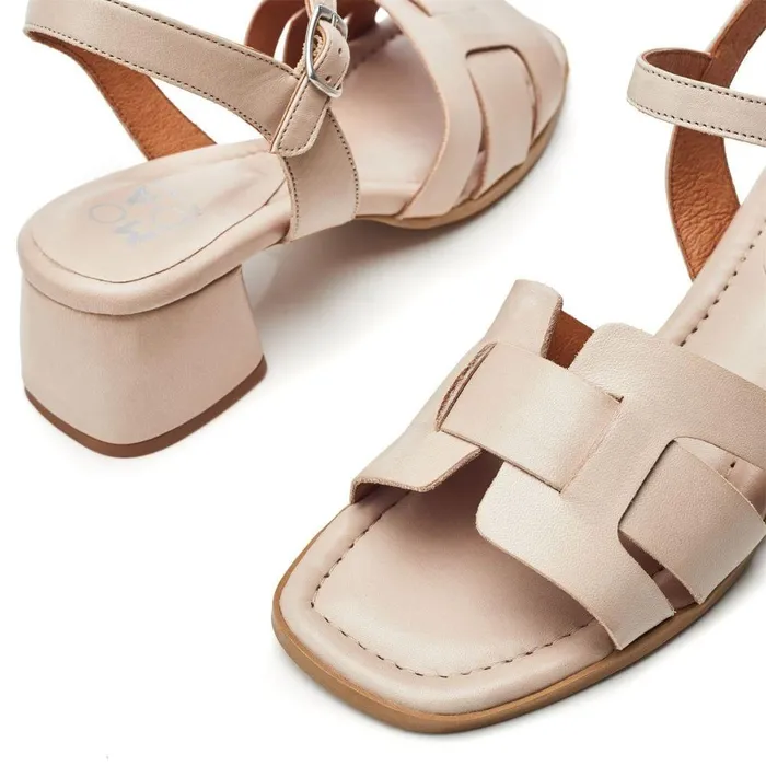 Women Moda In Pelle Heeled Sandals Mariie Off White Leather