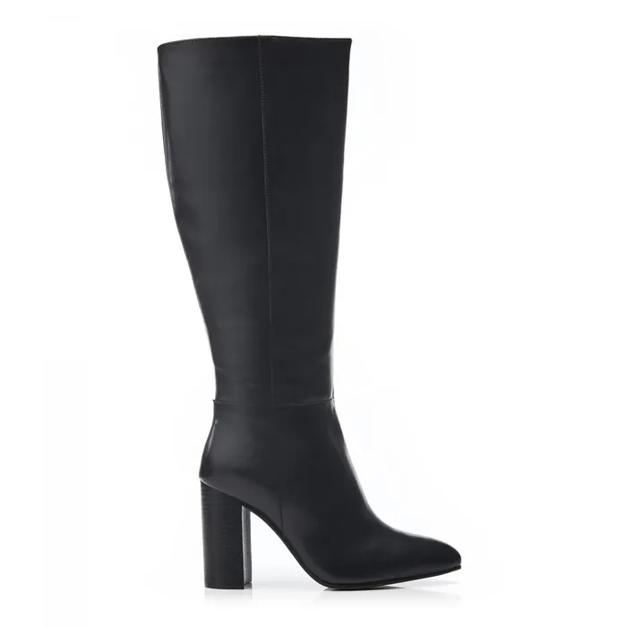 Women Moda In Pelle Knee High Boots Bsoleful BPepe Black Leather