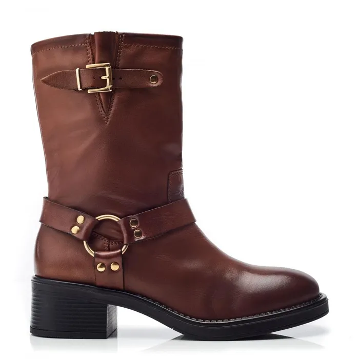 Women Moda In Pelle MidCalf Boots Brecken Tan Leather
