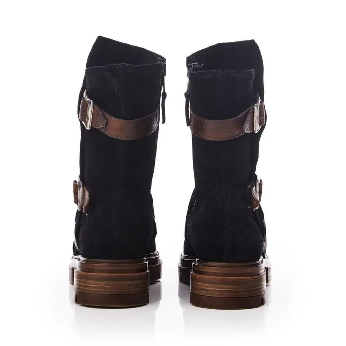 Women Moda In Pelle MidCalf Boots Briona Black Suede