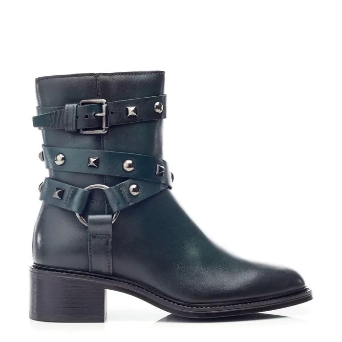 Women Moda In Pelle MidCalf Boots Orsun Green Leather