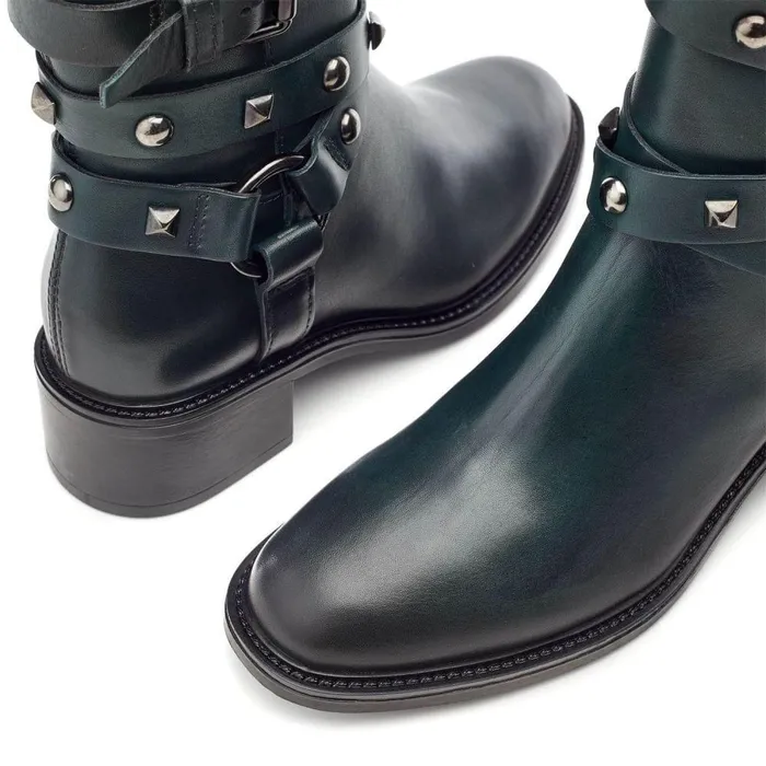 Women Moda In Pelle MidCalf Boots Orsun Green Leather
