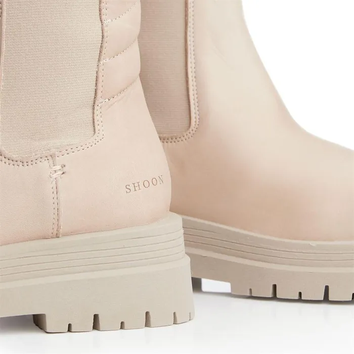 Women Moda In Pelle MidCalf Boots Shoon Sh Idiom Beige Leather