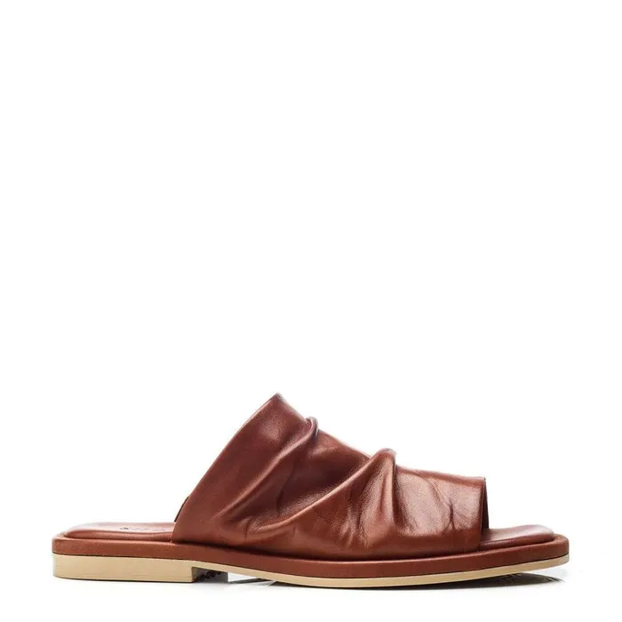 Women Moda In Pelle Mule Sandals Shoon Sh Islay Tan Leather
