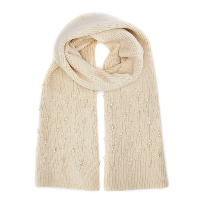 Women Moda In Pelle Scarves Promysescarf Cream Textile Women Moda In Pelle Scarves Promysescarf Cream Textile