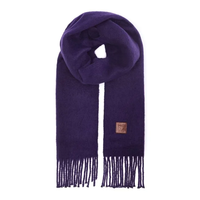 Women Moda In Pelle Scarves Sareyahscarf Purple Textile
