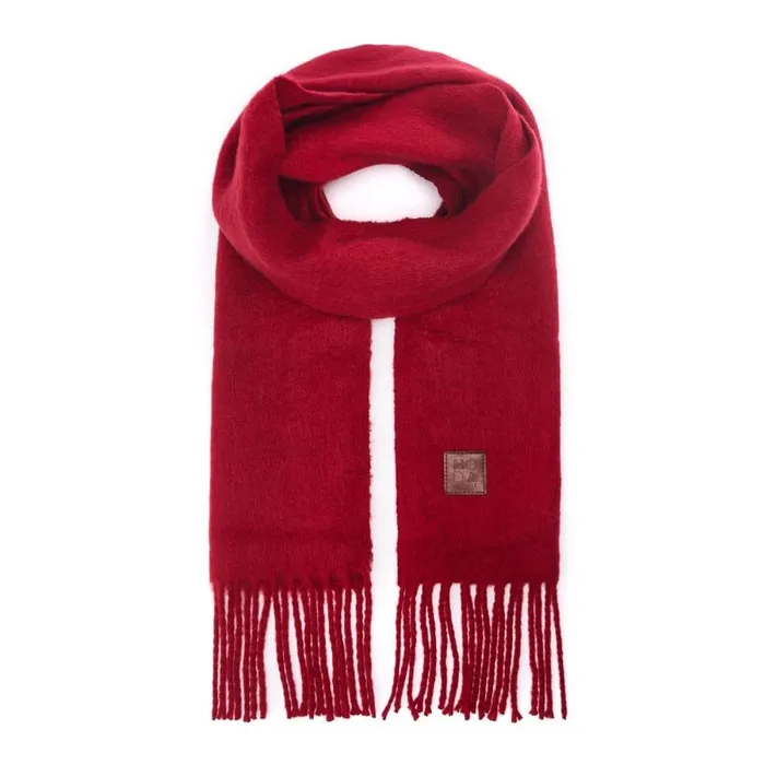 Women Moda In Pelle Scarves Sareyahscarf Red Textile