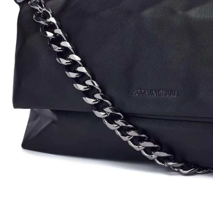 Women Moda In Pelle Shoulder Bags Berlyn Bag Black Porvair