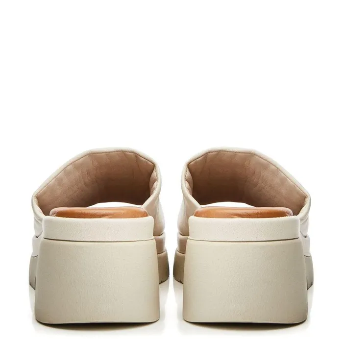 Women Moda In Pelle Slider Sandals Namya Off White Leather