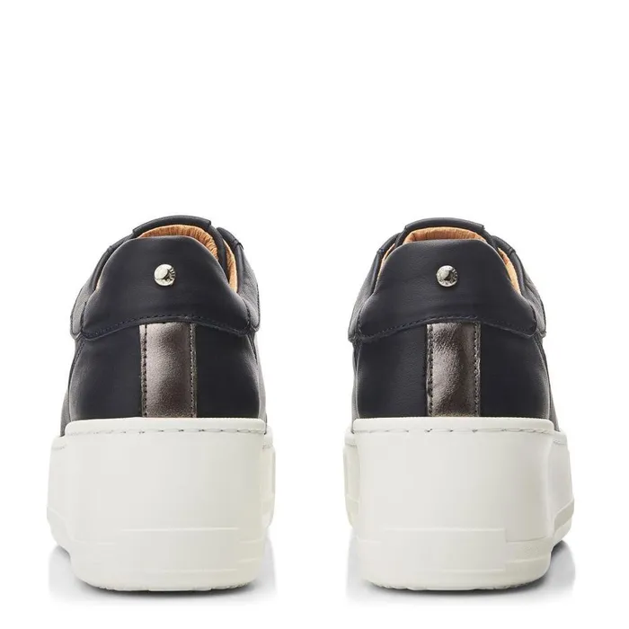 Women Moda In Pelle SlipOn Trainers Auben Navy Leather
