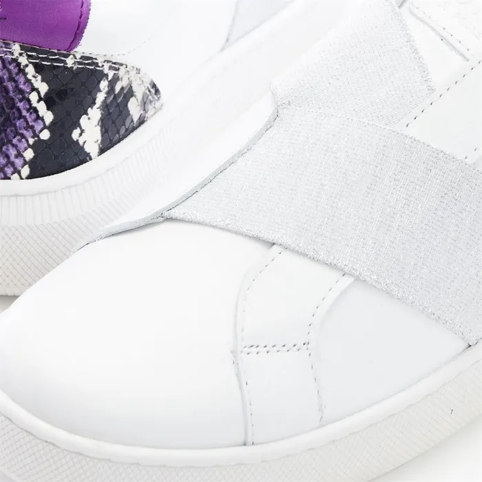 Women Moda In Pelle SlipOn Trainers Brayla White Leather