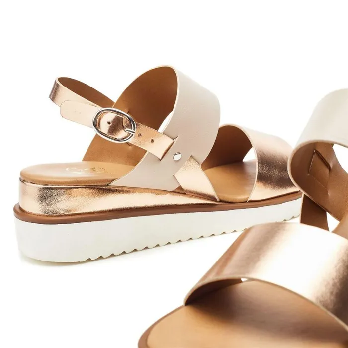 Women Moda In Pelle Wedge Sandals Navasay Cameo Leather
