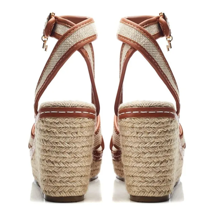 Women Moda In Pelle Wedge Sandals Pamela Tan Textile