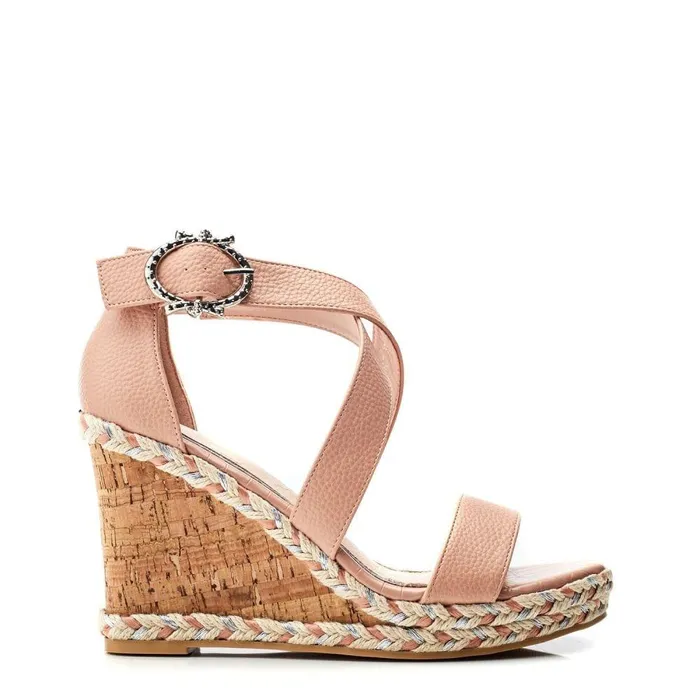 Women Moda In Pelle Wedge Sandals Pursuit Cameo Porvair