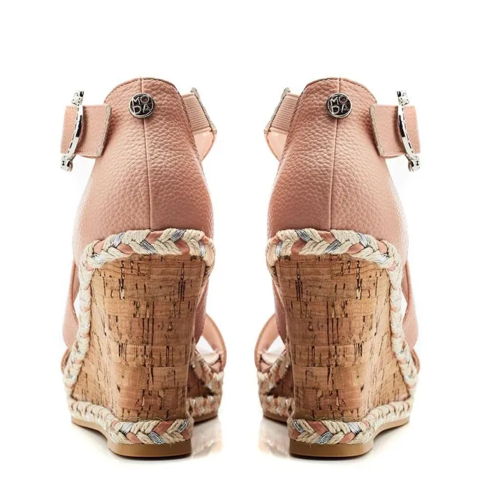 Women Moda In Pelle Wedge Sandals Pursuit Cameo Porvair