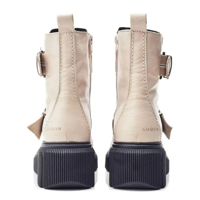 Women Moda In Pelle White Boots Shoon Sh Osborne Off White Leather Women Moda In Pelle White Boots Shoon Sh Osborne Off White Leather