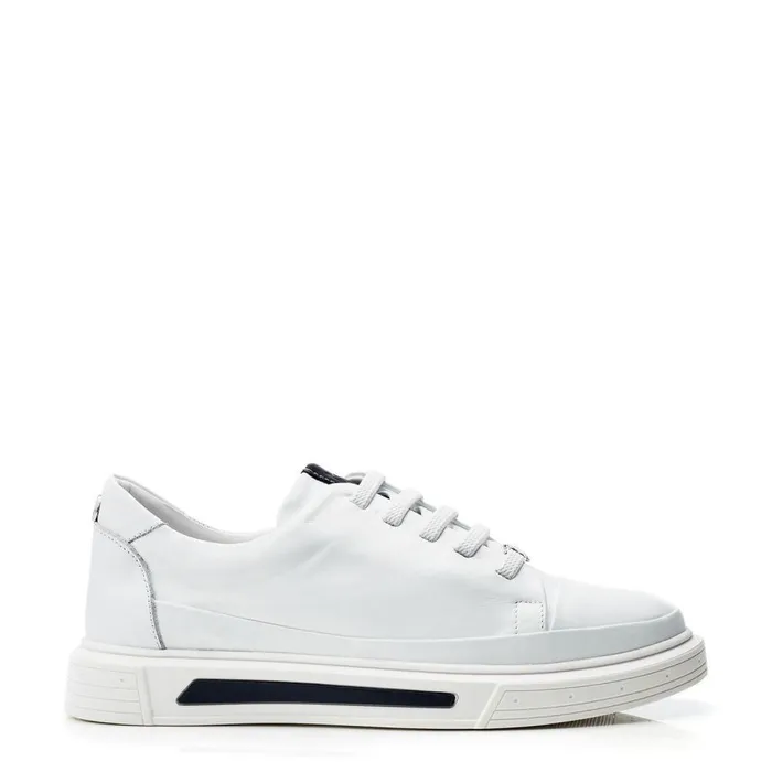 Women Moda In Pelle White Trainers Bailiee White Leather