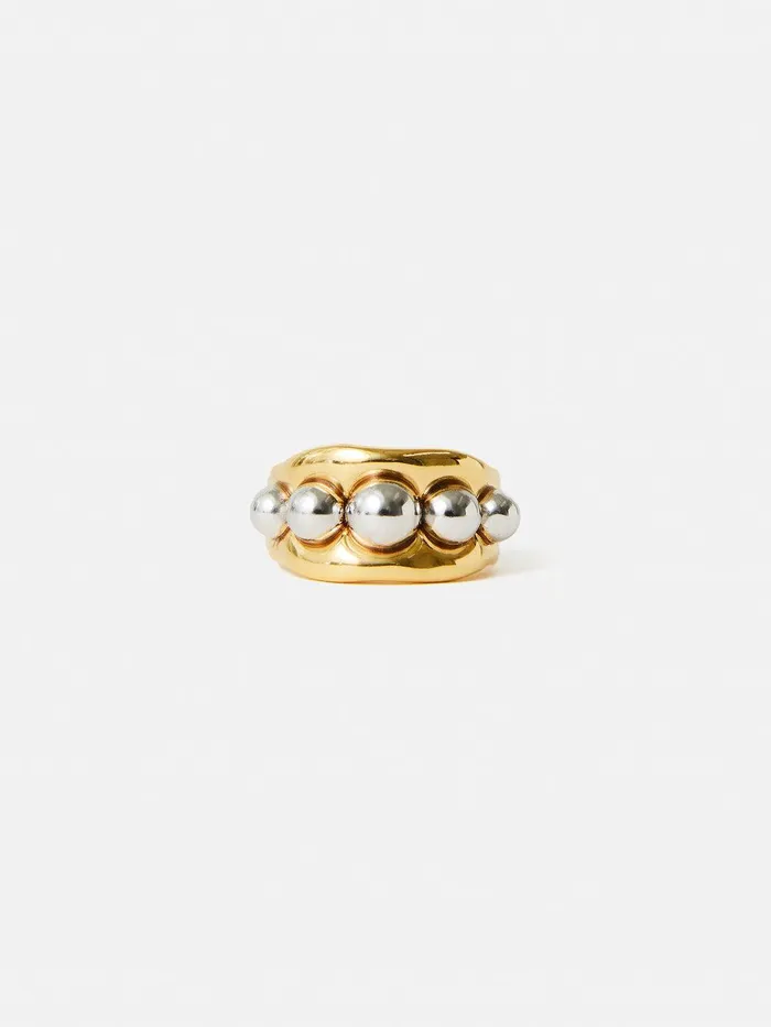 Women Molten Bead Ring Multi Jigsaw Party