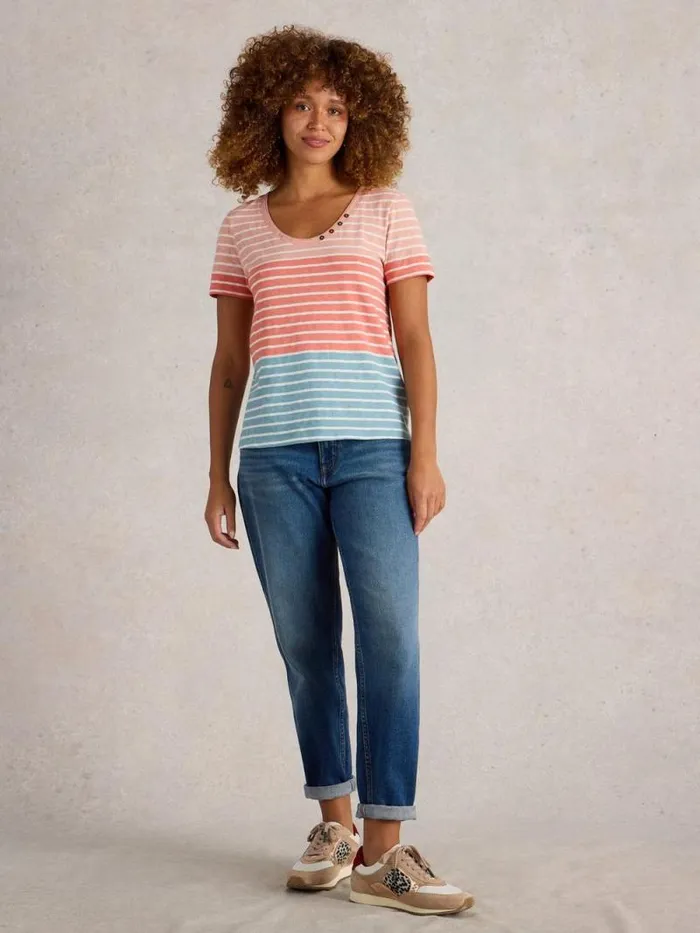 Women NADIA TEE Pink Multi White Stuff Tops and Tees