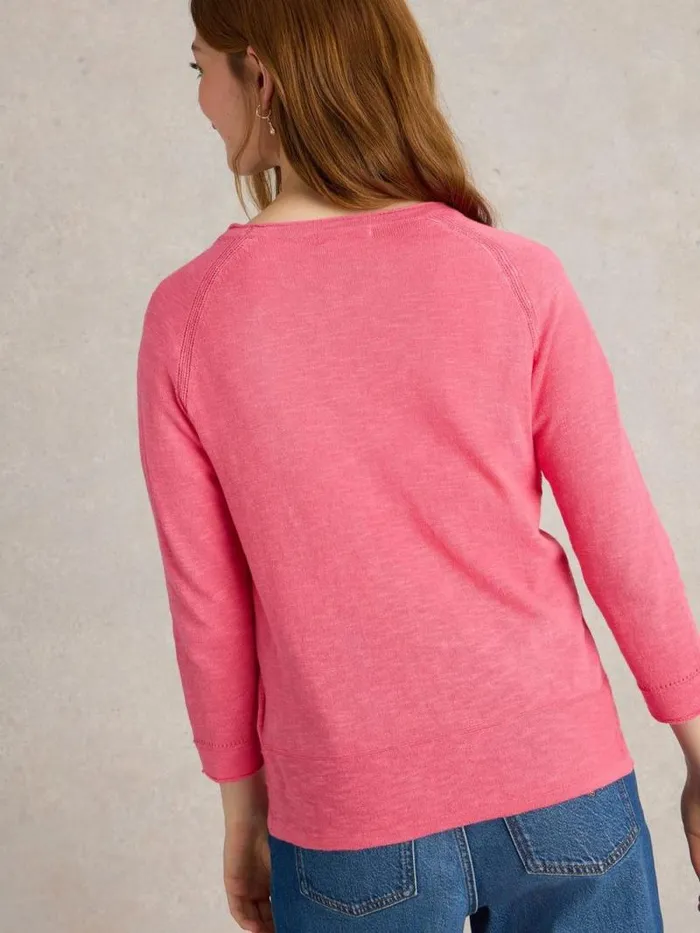 Women NARIA CARDI Bright Pink White Stuff Knitwear Women NARIA CARDI Bright Pink White Stuff Knitwear