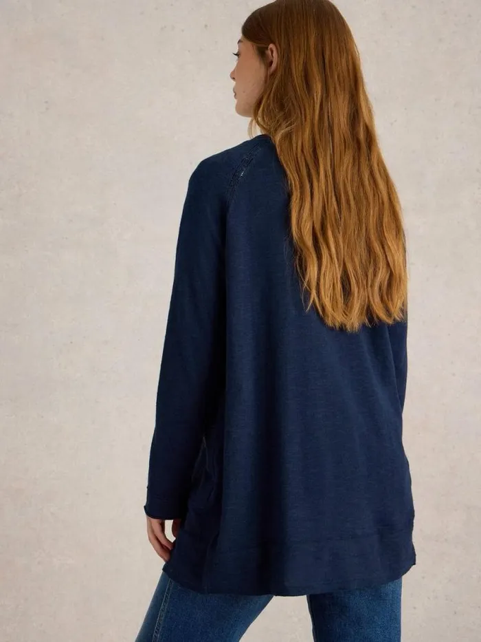 Women NARIA LONGLINE CARDI Dark Navy White Stuff Knitwear