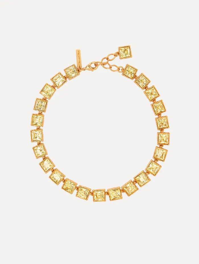 Women Necklaces Oscar De La Renta Large Stone Tennis Necklace Jonquil