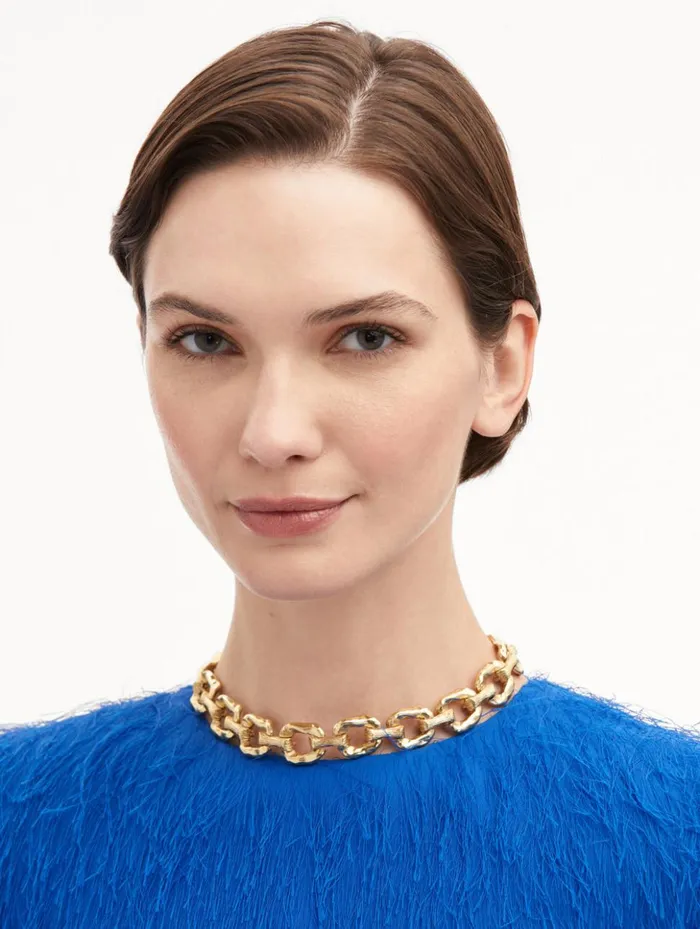 Women Necklaces Oscar De La Renta Oversized ChainLink Necklace Gold Women Necklaces Oscar De La Renta Oversized ChainLink Necklace Gold