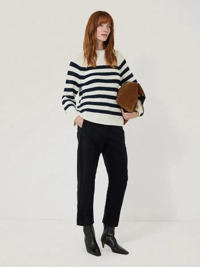 Women Nevis Moleskin Trouser Navy Jigsaw Trousers