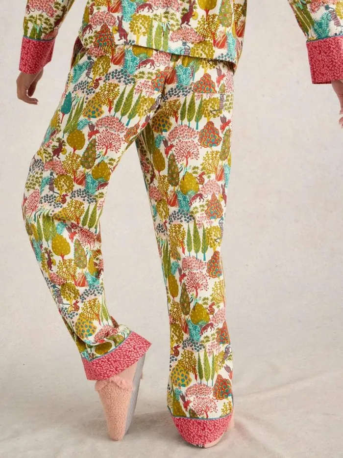 Women Nina PJ Bottom Natural Print White Stuff Nightwear