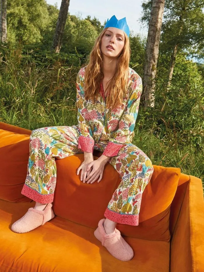 Women Nina PJ Bottom Natural Print White Stuff Nightwear
