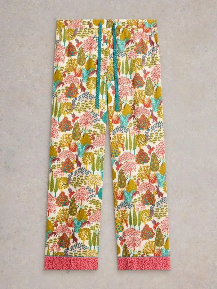 Women Nina PJ Bottom Natural Print White Stuff Nightwear