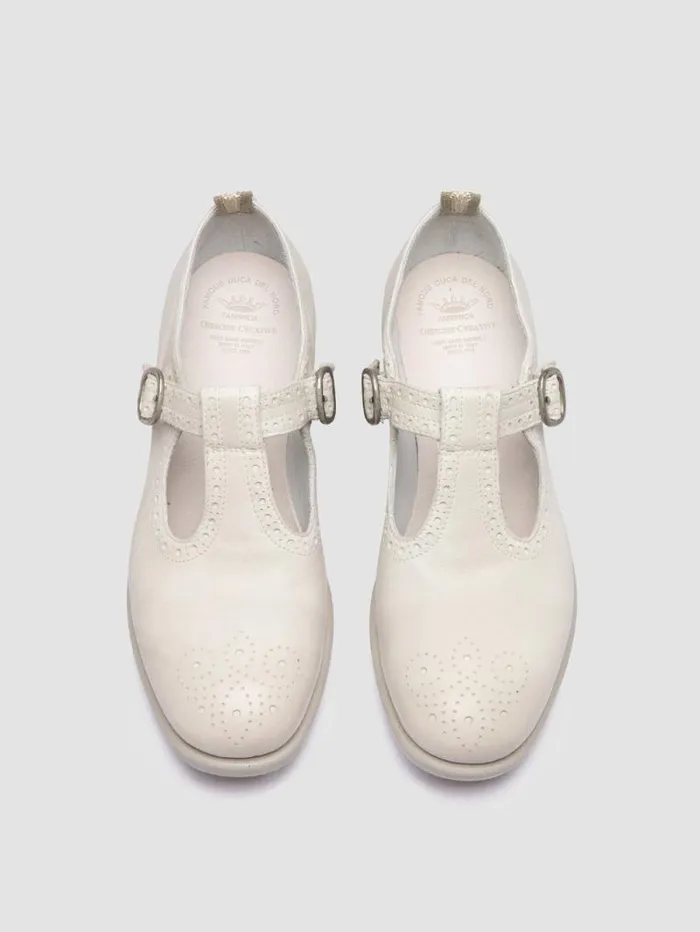 Women Officine Creative Footwear CALIXTE 080 White Leather TBar Shoes Women Officine Creative Footwear CALIXTE 080 White Leather TBar Shoes