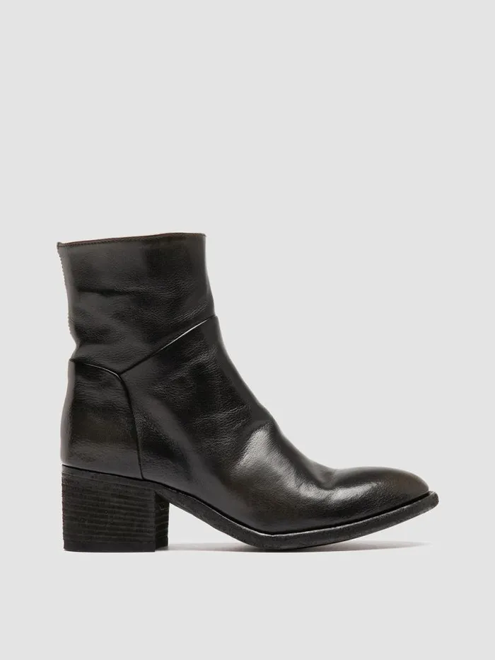 Women Officine Creative Footwear DENNER 107 Dark Green Leather Ankle Boots