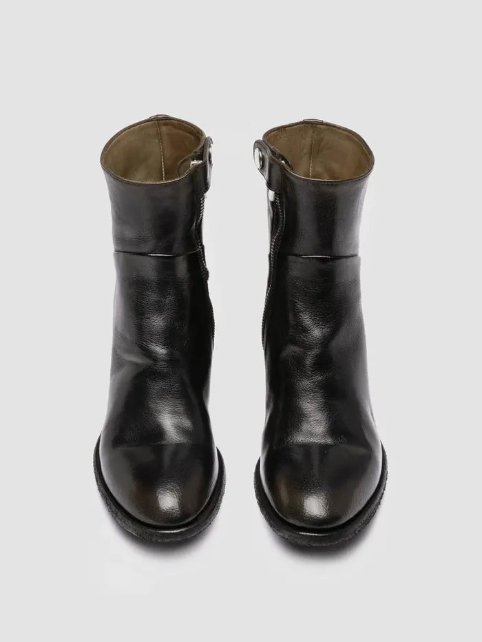 Women Officine Creative Footwear DENNER 107 Dark Green Leather Ankle Boots