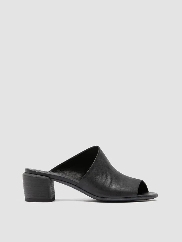 Women Officine Creative Footwear HADRY 008 Black Leather Slide Sandals