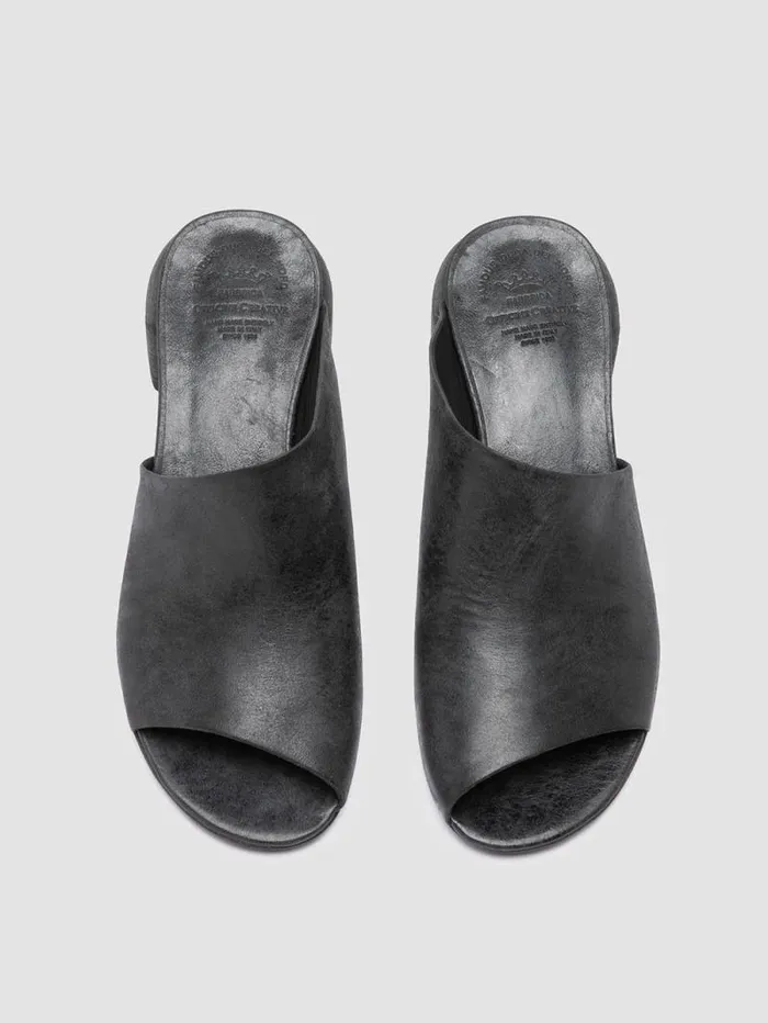Women Officine Creative Footwear HADRY 008 Black Leather Slide Sandals Women Officine Creative Footwear HADRY 008 Black Leather Slide Sandals