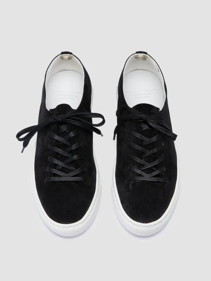 Women Officine Creative Footwear LEGGERA 100 Black Suede Low Top Sneakers Women Officine Creative Footwear LEGGERA 100 Black Suede Low Top Sneakers