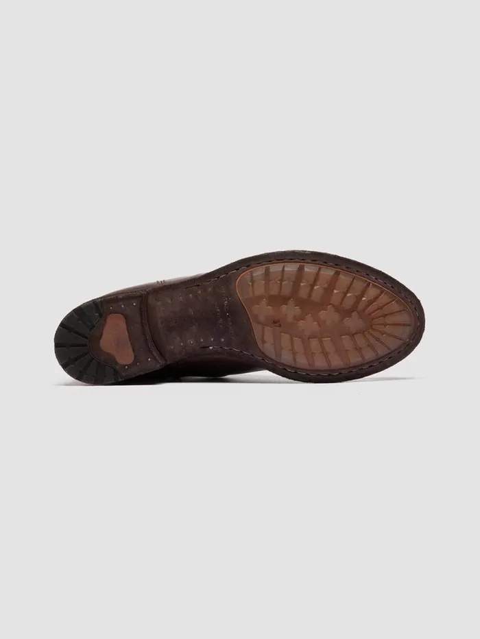 Women Officine Creative Footwear LEXIKON 073 Brown Leather Zip Boots