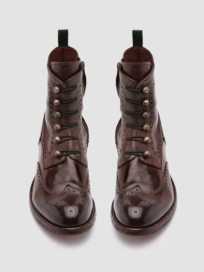 Women Officine Creative Footwear LEXIKON 131 Brown Leather Booties Women Officine Creative Footwear LEXIKON 131 Brown Leather Booties