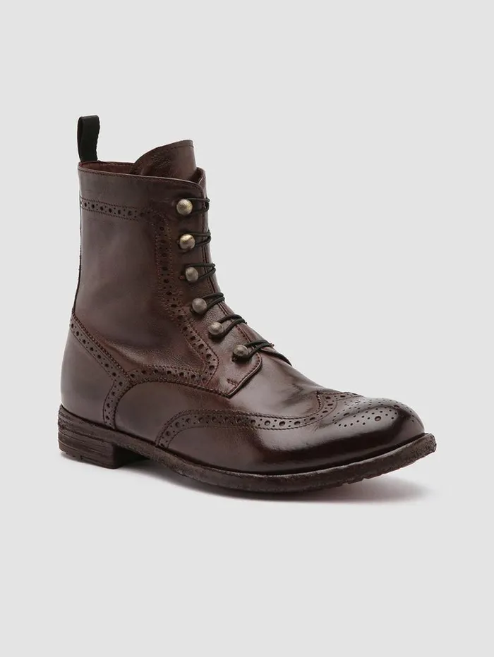 Women Officine Creative Footwear LEXIKON 131 Brown Leather Booties Women Officine Creative Footwear LEXIKON 131 Brown Leather Booties