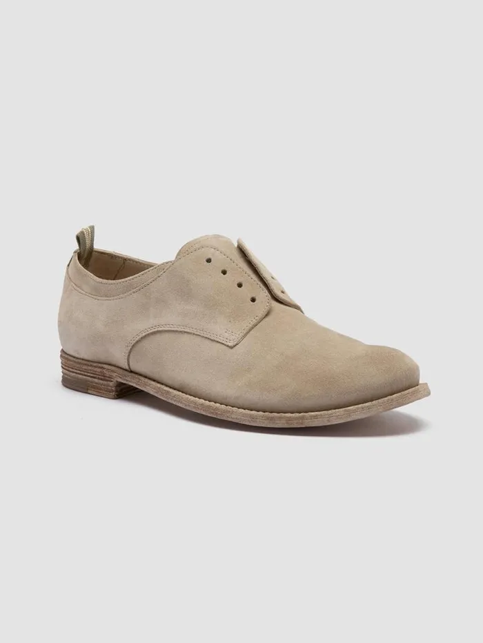 Women Officine Creative Footwear LEXIKON 501 Ivory Suede Derby Shoes Women Officine Creative Footwear LEXIKON 501 Ivory Suede Derby Shoes