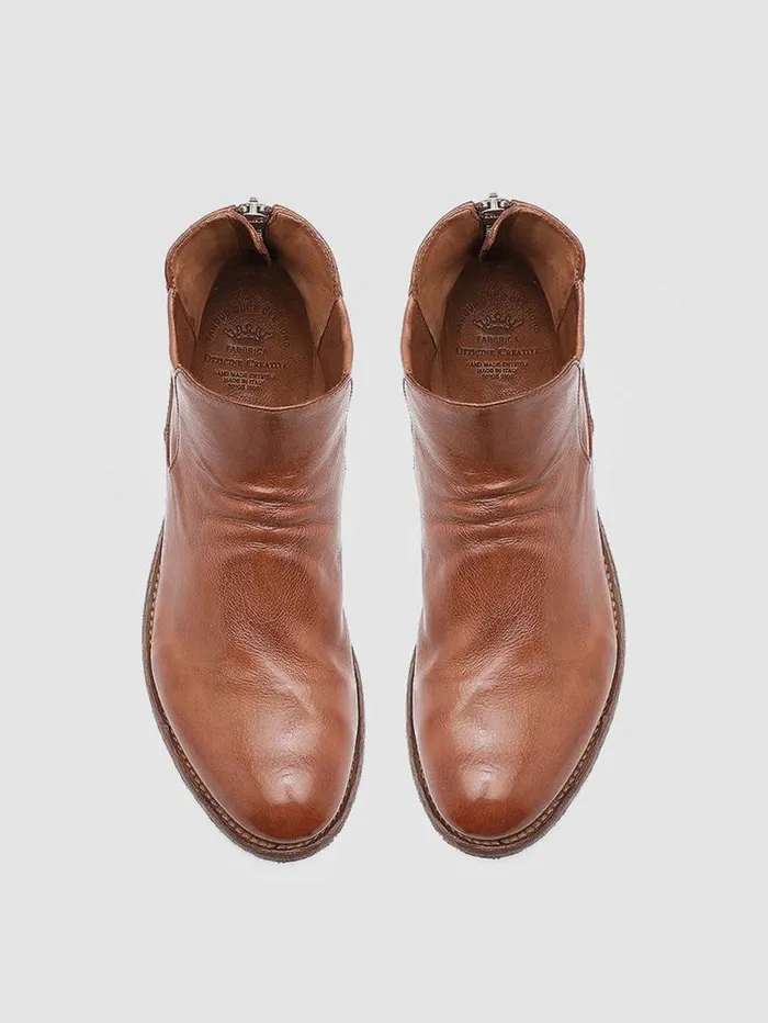 Women Officine Creative Footwear LEXIKON 528 Brown Leather Booties