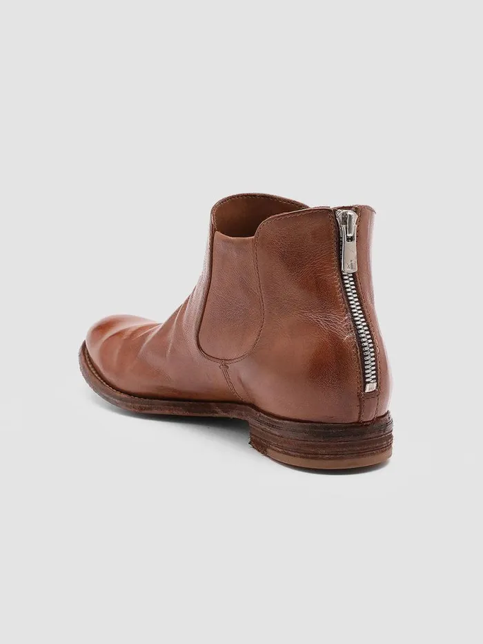 Women Officine Creative Footwear LEXIKON 528 Brown Leather Booties
