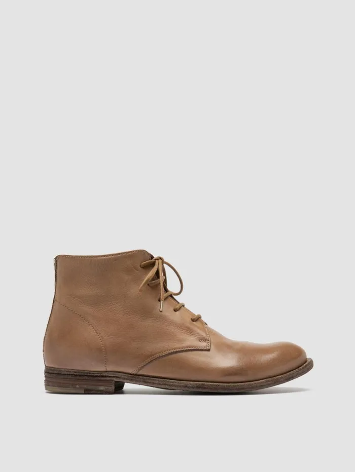 Women Officine Creative Footwear LEXIKON 539 Taupe Leather Laceup Boots