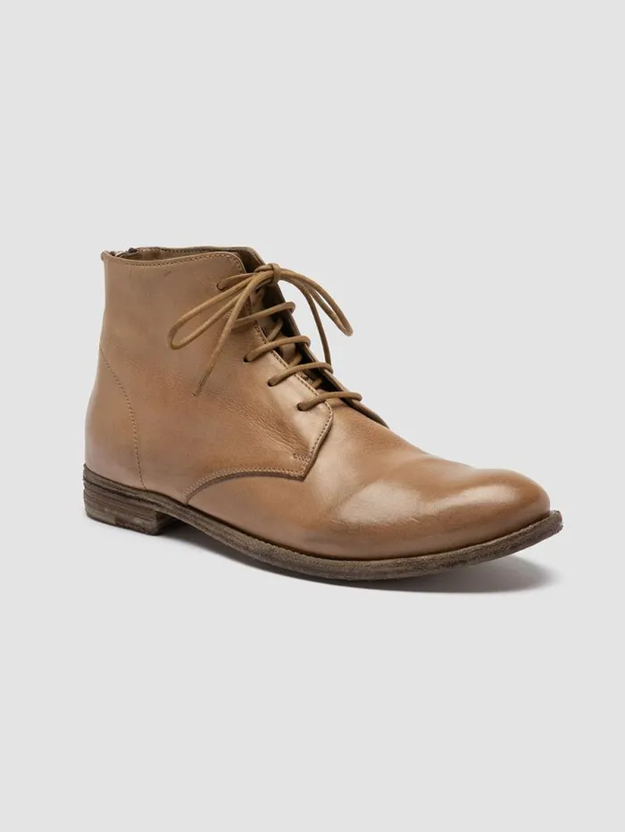 Women Officine Creative Footwear LEXIKON 539 Taupe Leather Laceup Boots Women Officine Creative Footwear LEXIKON 539 Taupe Leather Laceup Boots