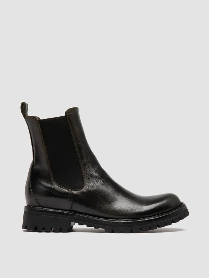 Women Officine Creative Footwear LORAINE 004 Dark Green Leather Chelsea Boots