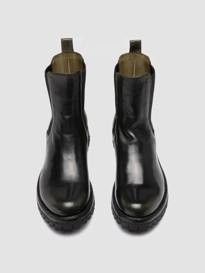 Women Officine Creative Footwear LORAINE 004 Dark Green Leather Chelsea Boots Women Officine Creative Footwear LORAINE 004 Dark Green Leather Chelsea Boots