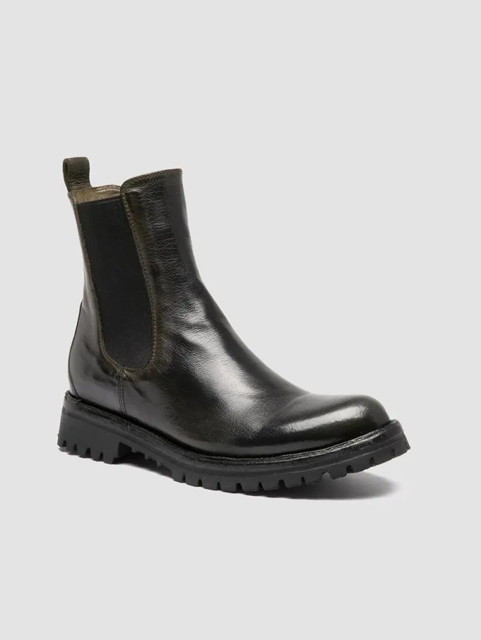 Women Officine Creative Footwear LORAINE 004 Dark Green Leather Chelsea Boots Women Officine Creative Footwear LORAINE 004 Dark Green Leather Chelsea Boots